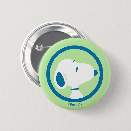 Erdnüsse | Snoopy Blue Deko Dreams Button (Vorne & Hinten)