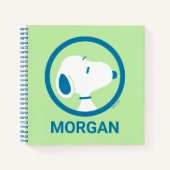 Erdnüsse | Snoopy Blue Deko Dreams | Name hinzufüg Notizblock (Vorderseite)