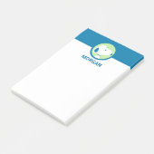 Erdnüsse | Snoopy Blue Deko Dreams | Name hinzufüg Post-it Klebezettel (angewinkelt)