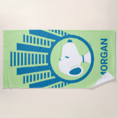 Erdnüsse | Snoopy Blue Deko Dreams | Name hinzufüg Strandtuch (Vorderseite)