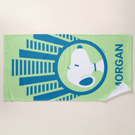 Erdnüsse | Snoopy Blue Deko Dreams | Name hinzufüg Strandtuch (Vorderseite)