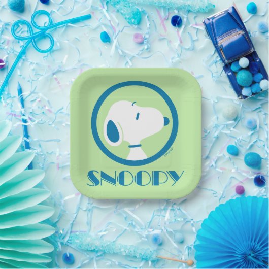 Erdnüsse | Snoopy Blue Deko Dreams Pappteller (Party)