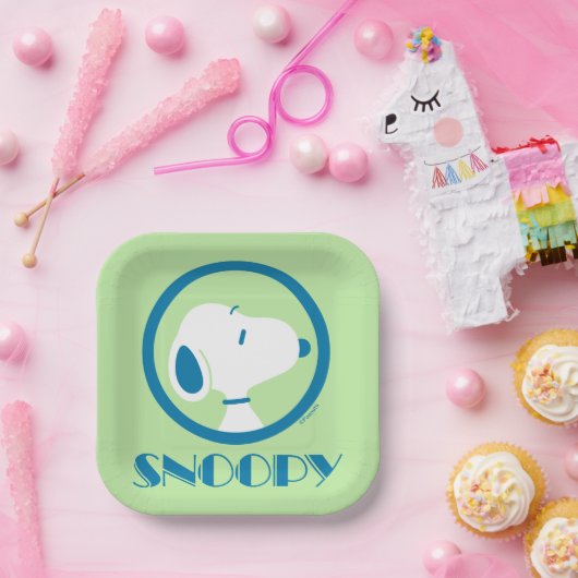 Erdnüsse | Snoopy Blue Deko Dreams Pappteller (Party)