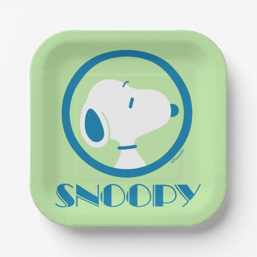 Erdnüsse | Snoopy Blue Deko Dreams Pappteller (Vorderseite)