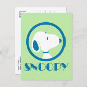 Erdnüsse | Snoopy Blue Deko Dreams Postkarte (Vorne/Hinten)