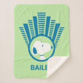 Erdnüsse | Snoopy Blue Deko Dreams Sherpadecke (Vorderseite)