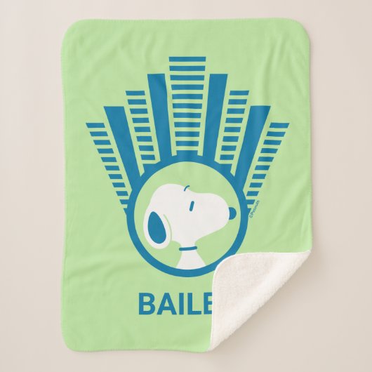 Erdnüsse | Snoopy Blue Deko Dreams Sherpadecke (Vorderseite)