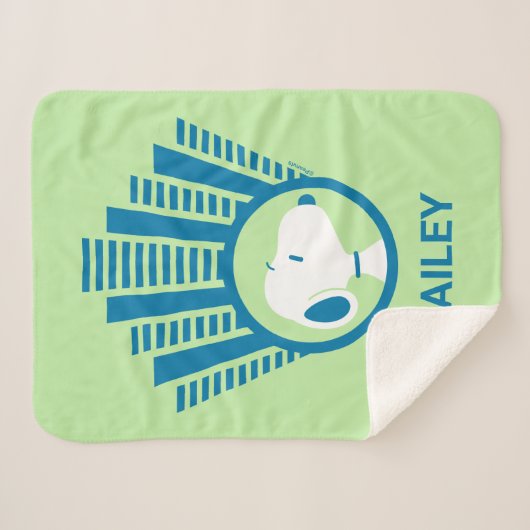 Erdnüsse | Snoopy Blue Deko Dreams Sherpadecke (Vorderseite (Horizontal))