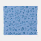 Erdnüsse | Snoopy Blue Space Astronaut Muster Fleecedecke (Vorderseite (Horizontal))