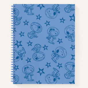 Erdnüsse   Snoopy Blue Space Astronaut Muster Notizblock