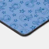 Erdnüsse | Snoopy Blue Space Astronaut Muster Schreibtischunterlage (Ecke)