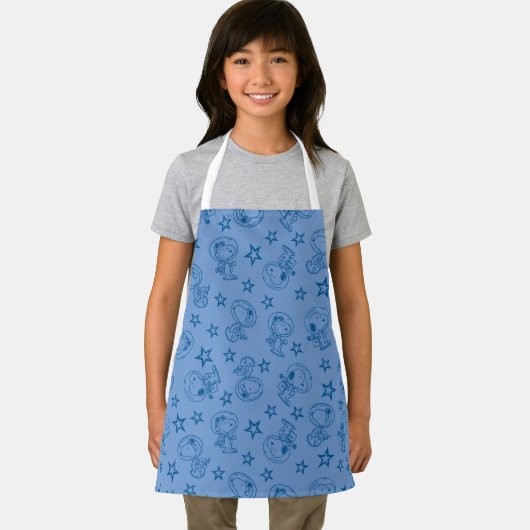 Erdnüsse | Snoopy Blue Space Astronaut Muster Schürze (Insitu)