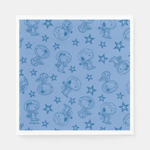 Erdnüsse Snoopy Blue Space Astronaut Muster Serviette