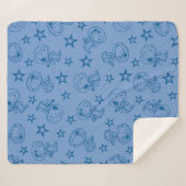 Erdnüsse | Snoopy Blue Space Astronaut Muster Sherpadecke (Vorderseite (Horizontal))