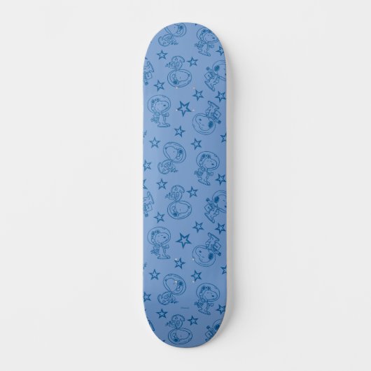Erdnüsse | Snoopy Blue Space Astronaut Muster Skateboard (Vorderseite)