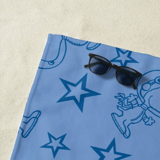 Erdnüsse | Snoopy Blue Space Astronaut Muster Strandtuch (Beispiel)
