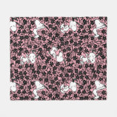 Erdnüsse | Snoopy Blume Weinmuster Fleecedecke (Vorderseite (Horizontal))