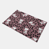 Erdnüsse | Snoopy Blume Weinmuster Fußmatte (Schrägansicht)