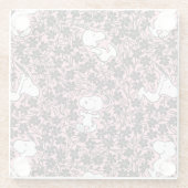 Erdnüsse | Snoopy Blume Weinmuster Glasuntersetzer (Rückseite)