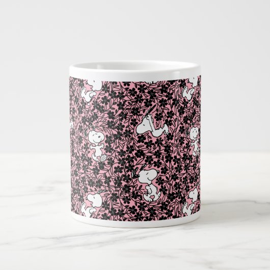 Erdnüsse | Snoopy Blume Weinmuster Jumbo-Tasse (Vorderseite)