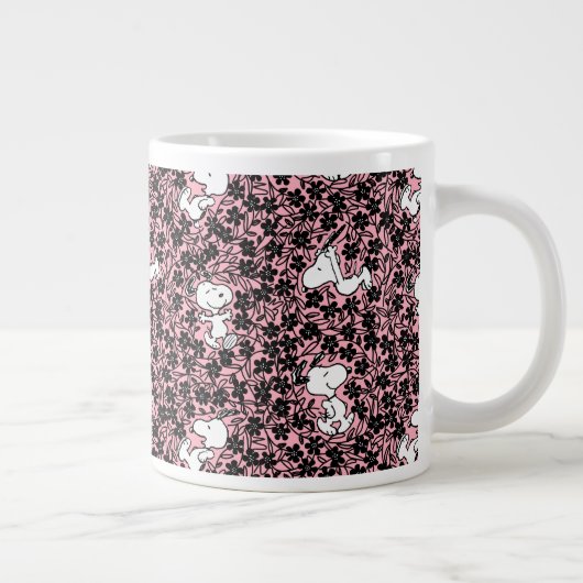 Erdnüsse | Snoopy Blume Weinmuster Jumbo-Tasse (Rechts)