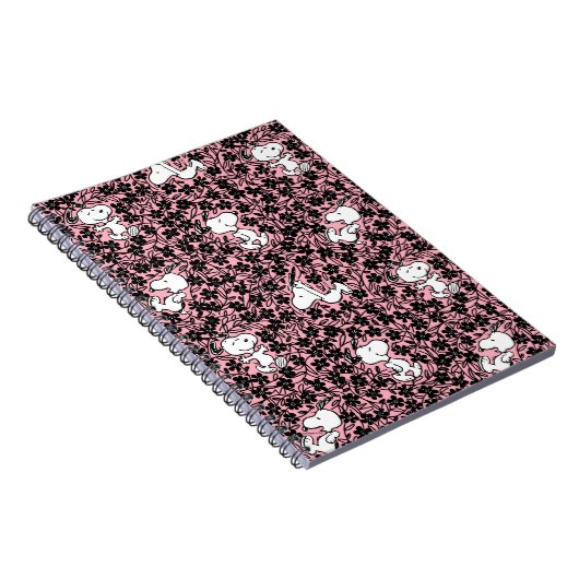 Erdnüsse | Snoopy Blume Weinmuster Notizblock (Rechte Seite)