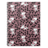 Erdnüsse | Snoopy Blume Weinmuster Notizblock (Vorderseite)