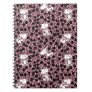Erdnüsse   Snoopy Blume Weinmuster Notizblock