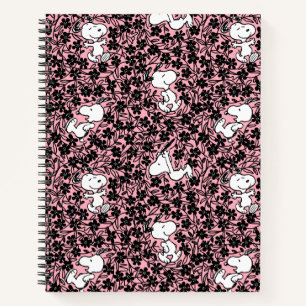 Erdnüsse   Snoopy Blume Weinmuster Notizblock