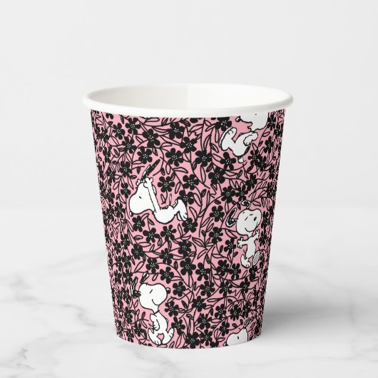 Erdnüsse | Snoopy Blume Weinmuster Pappbecher (Links)