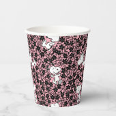 Erdnüsse | Snoopy Blume Weinmuster Pappbecher (Vorderseite)