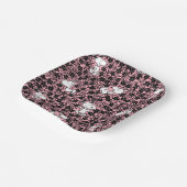 Erdnüsse | Snoopy Blume Weinmuster Pappteller (Gewinkelt)