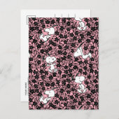 Erdnüsse | Snoopy Blume Weinmuster Postkarte (Vorne/Hinten)