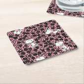 Erdnüsse | Snoopy Blume Weinmuster Rechteckiger Pappuntersetzer (angewinkelt)