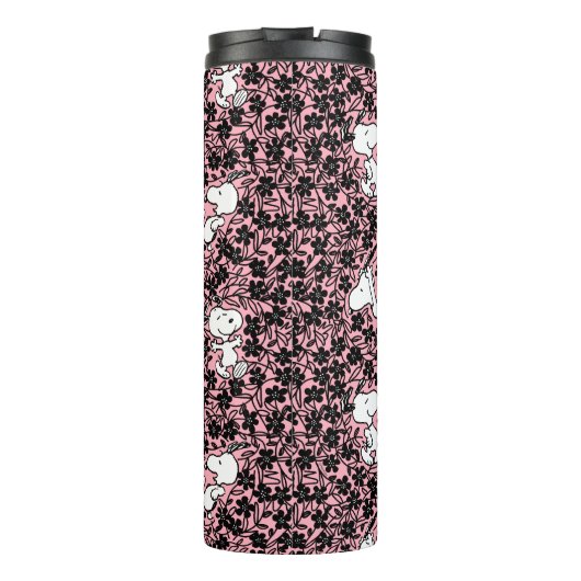 Erdnüsse | Snoopy Blume Weinmuster Thermosbecher (Rückseite)