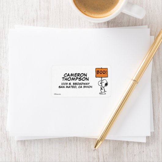 Erdnüsse | Snoopy Boo! Adressaufkleber (Insitu)