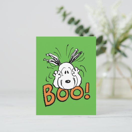 Erdnüsse | Snoopy Boo Postkarte (Stehend Vorderseite)