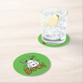 Erdnüsse | Snoopy Boo Runder Pappuntersetzer (Vor Ort)