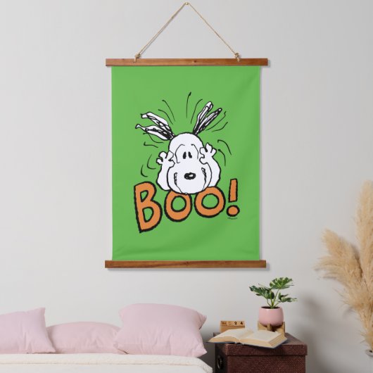Erdnüsse | Snoopy Boo Wandteppich Mit Holzrahmen (Schlafzimmer)