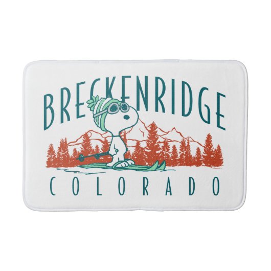 Erdnüsse | Snoopy Breckenridge Colorado Badematte (Vorderseite)