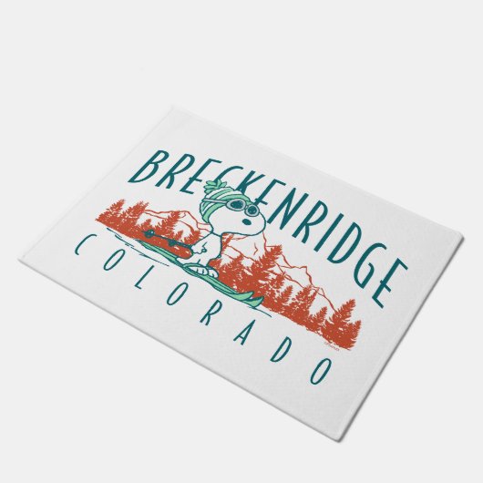 Erdnüsse | Snoopy Breckenridge Colorado Fußmatte (Schrägansicht)