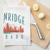 Erdnüsse | Snoopy Breckenridge Colorado Geschirrtuch (Viertel Falte)