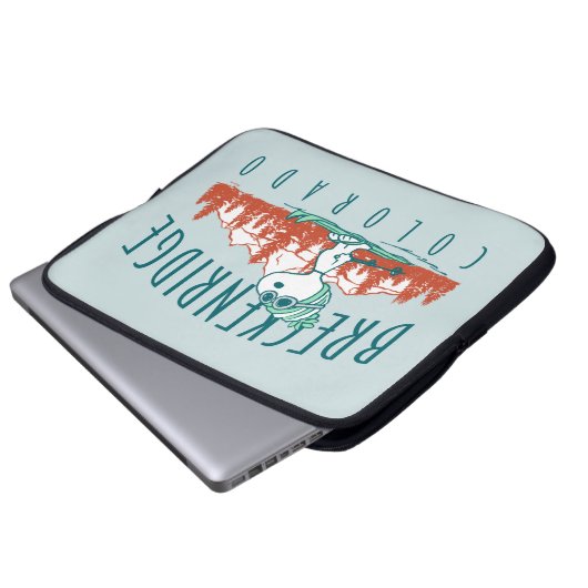 Erdnüsse | Snoopy Breckenridge Colorado Laptopschutzhülle (Vorne Knopf)
