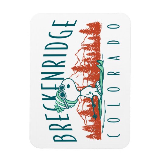 Erdnüsse | Snoopy Breckenridge Colorado Magnet (Vertikal)