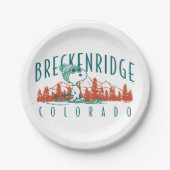 Erdnüsse | Snoopy Breckenridge Colorado Pappteller (Vorderseite)