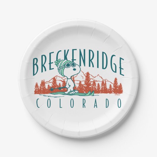 Erdnüsse | Snoopy Breckenridge Colorado Pappteller (Vorderseite)