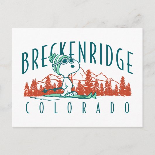 Erdnüsse | Snoopy Breckenridge Colorado Postkarte (Vorderseite)
