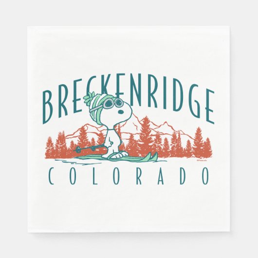 Erdnüsse | Snoopy Breckenridge Colorado Serviette (Vorderseite)