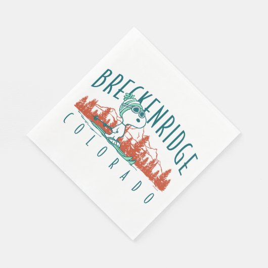 Erdnüsse | Snoopy Breckenridge Colorado Serviette (Ecke)