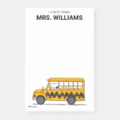 Erdnüsse | Snoopy-Busfahrer Post-it Klebezettel (Vorderseite)